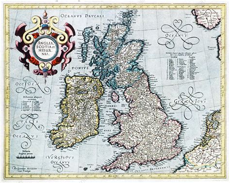 16th Century Map Of The British Isles Stock Image E0560036