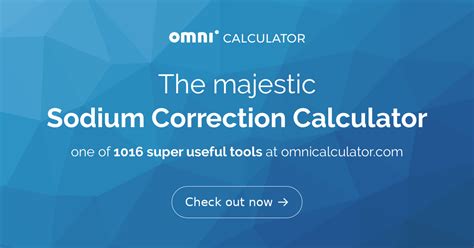 Sodium Correction Calculator Omni