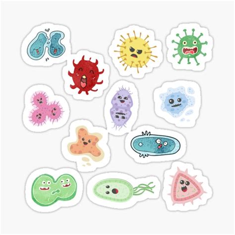 Sticker Bakterien Redbubble