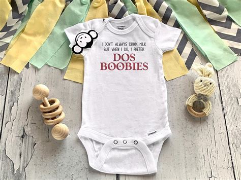 Dos Boobies Onesie Funny Baby Onesies Baby Shower Gift Etsy