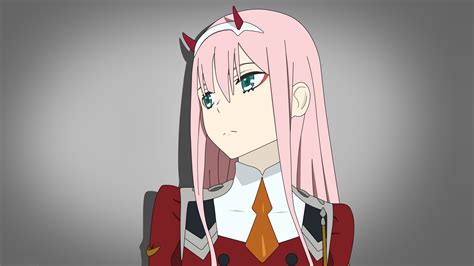 Curious Cute Zero Two Looking Away Darling In The Darling In The