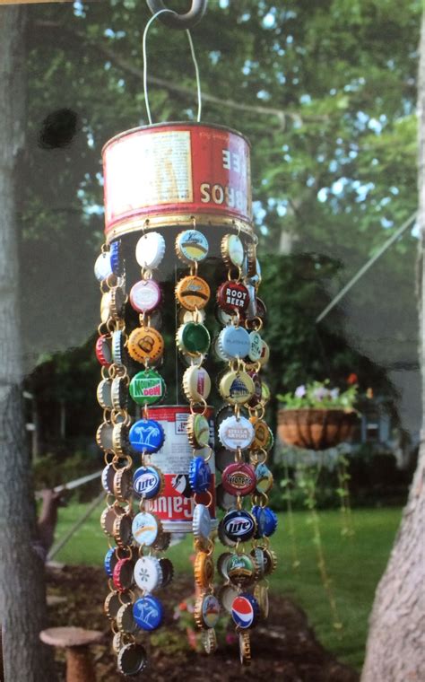 Wind Chime Made Out Of Recycled Material Including Bottle Caps Recycle