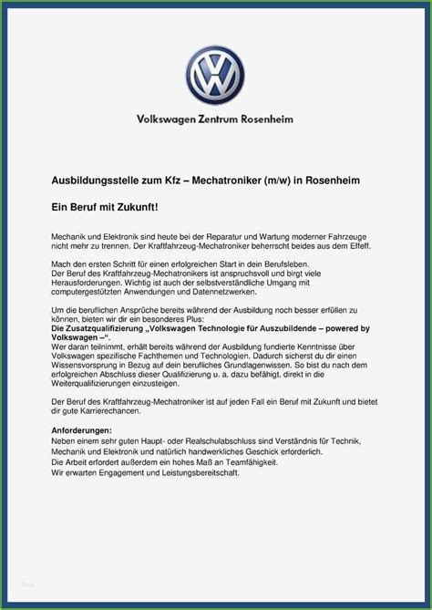 Schon als kind hast du dich für maschinen und technik interessiert? Vorlage Bewerbung Kfz Mechatroniker Ausbildung Luxus 11 ...