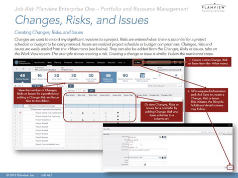Job Aid Changes Risks And Issues Planview Customer Success Center