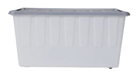 Heavy Duty Large Plastic Tub Moveable Storage Box With Wheels And Lid