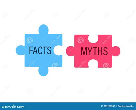 Facts Vs Myths Concept Stock Vector Illustration Of Modern 209280287