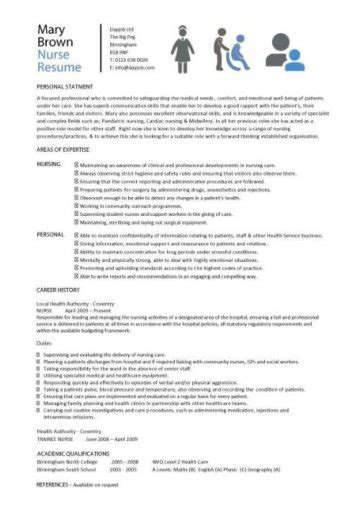 nursing cv template nurse resume examples sample