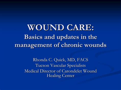 Pdf Wound Care Basics And Updates In The Management Of Chronic