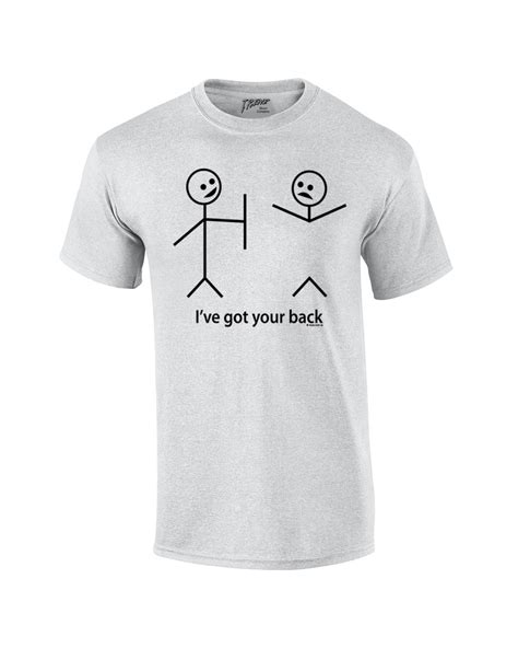 Get Cheap Goods Online Funny T Shirt Stick Figures I Got Your Back Online Shopping For Fashion