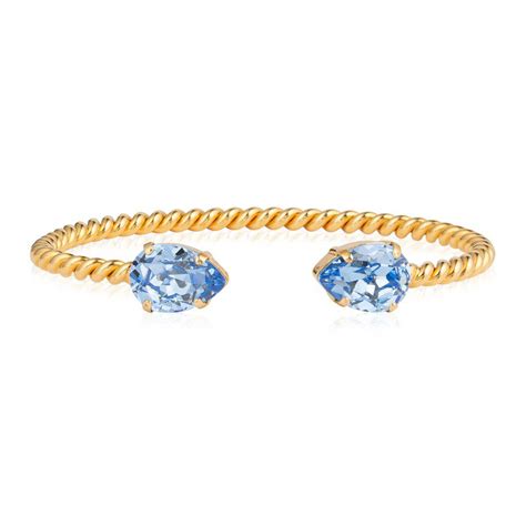 Caroline Svedbom Mini Drop Bracelet Gold Light Sapphire Glensia