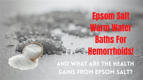 Epsom Salt Warm Water Baths For Hemorrhoids Shorts Youtube