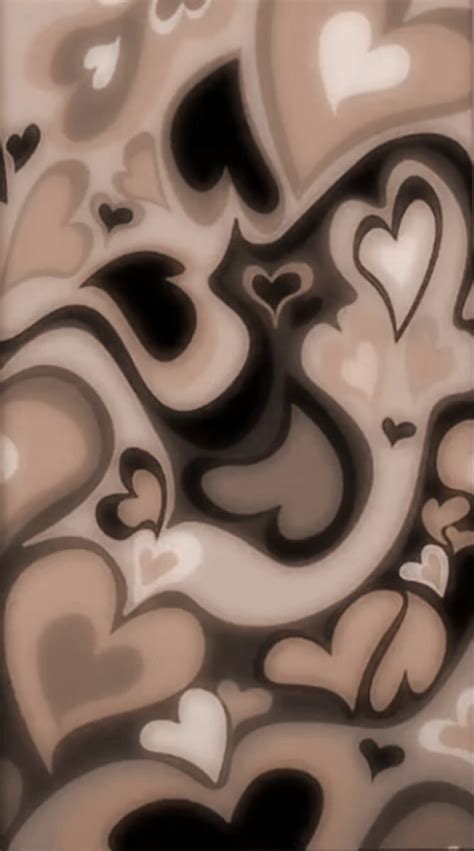 Brown Y2K Wallpaper Heart Iphone Wallpaper Iphone Wallpaper