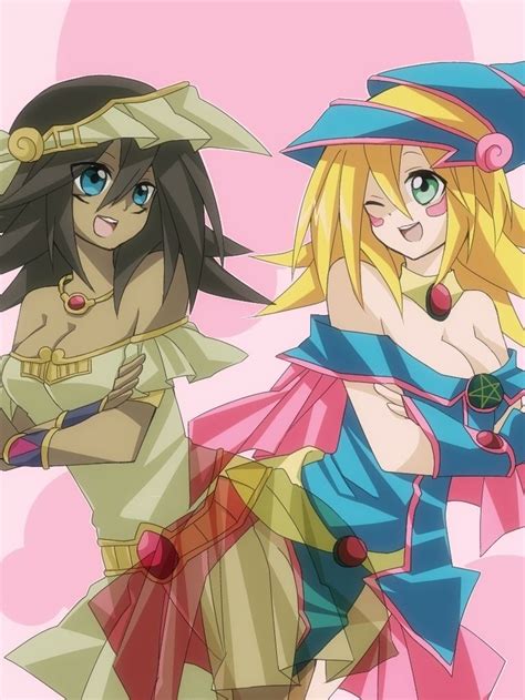 Yu Gi Oh Duel Monsters Mana And Black Magician Girl Raparigas Anime Anime Imagens