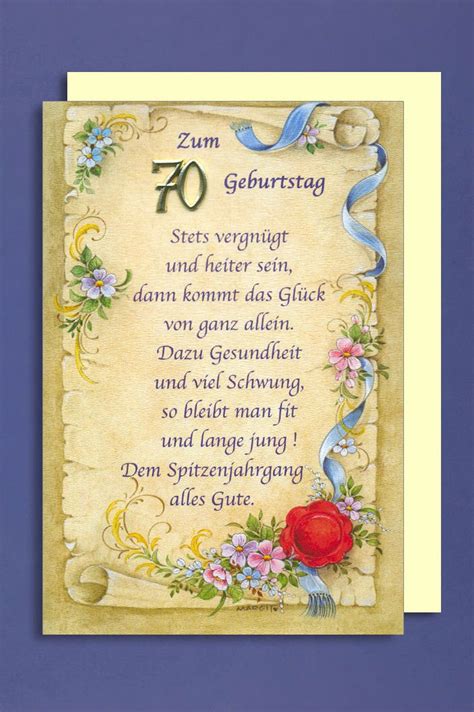 Geburtstagskarten selbst gestalten und kostenlos ausdrucken. 70 Geburtstag Karte Grußkarte Urkunde Viel Text Goldzahl ...