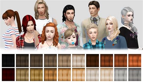 The Sims More Hair Color Swatches Mod Platinumhon