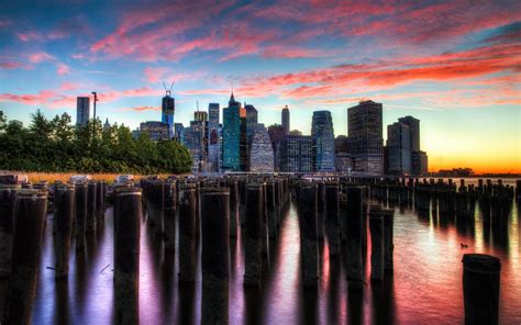 Free for commercial use no attribution required high quality images. cityscape, HDR, Building, Reflection, Sunset, Clouds, Sea Wallpapers HD / Desktop and Mobile ...