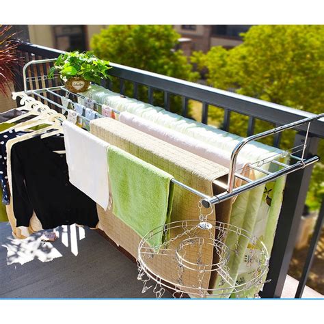 Folding Drying Rack Outdoor Portable Clothes Hanger Balcony Laundry