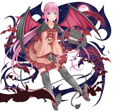 Download 2705x2164 Anime Girl Devil Wings Pink Hair