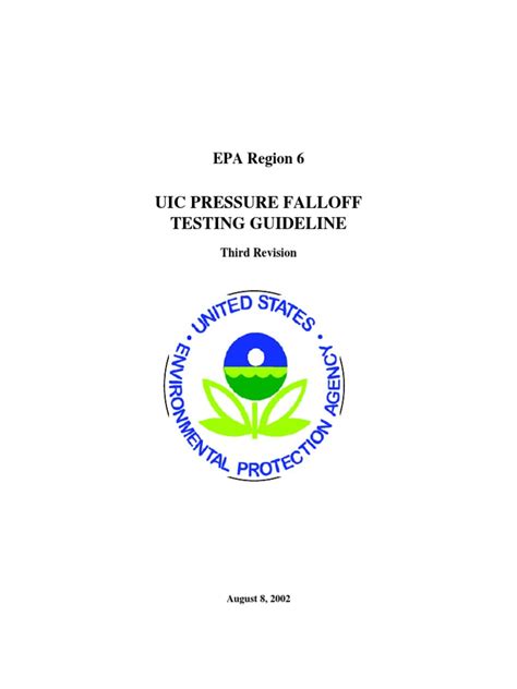 Epa Region 6 Uic Pressure Falloff Testing Guideline Third Revision