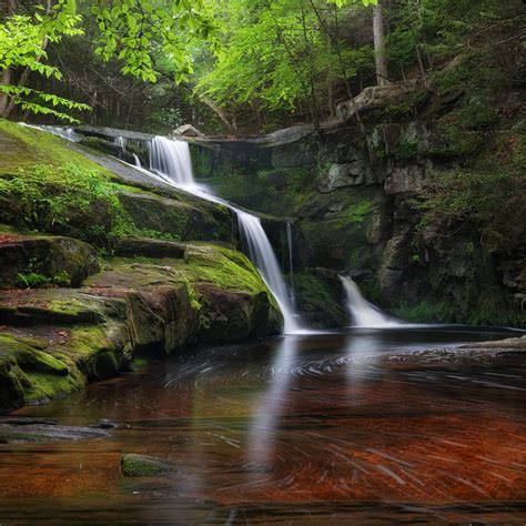 Enders Falls Spring Square Photograph By Bill Wakeley Fine Art America