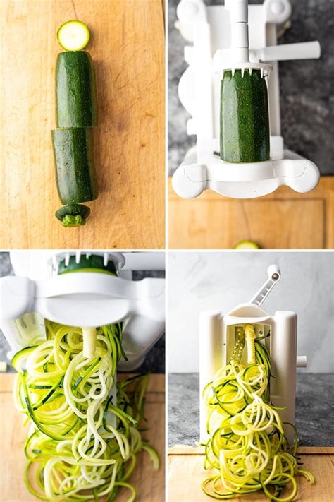 Cut the ends of the zucchini off, then cut it in half lengthwise. How to Cook Zucchini Noodles (step by step photos ...