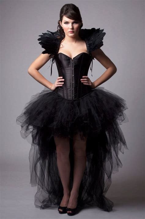There is also an option to make the lining. Custom Halloween Costume Black Queen Corset Dress ...
