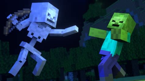 Zombie Vs Skeleton Minecraft Animation Youtube