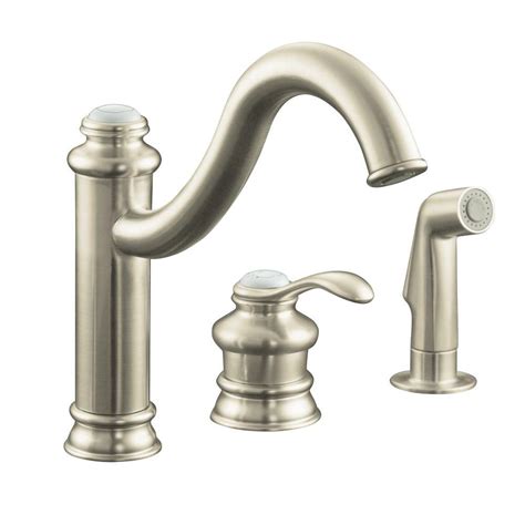 There are many sprayer options, one of the finest being the kohler. KOHLER Fairfax Single-Handle Standard Kitchen Faucet with ...