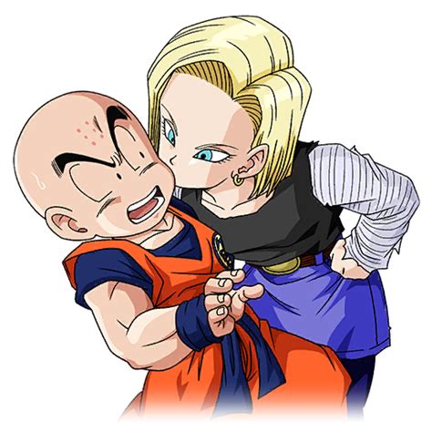 android 18 kisses krillin render [fighter z] by maxiuchiha22 on deviantart