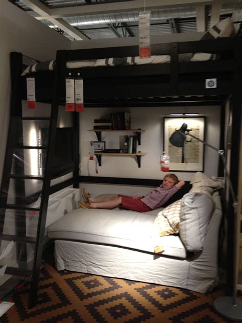 Create extra storage space instantly with the shelf that also functions as a nightstand. Cool Bedroom Ideas for Teenagers | Ikea loft, Small room ...