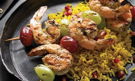 My father is very ill with diabetis and loves his foods (of course). Zahtar Shrimp and Grape Kabobs Recipe Photo - Diabetic Gourmet Magazine Recipes | Healthy ...