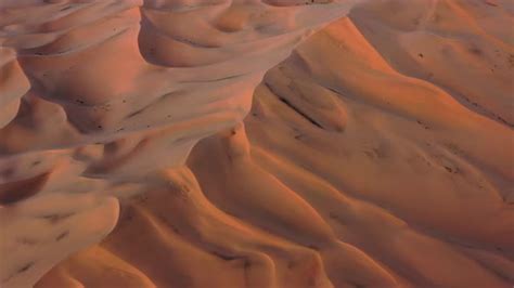 Aerial Top View On Sand Dunes In Gobi Desert Stock Footage Videohive