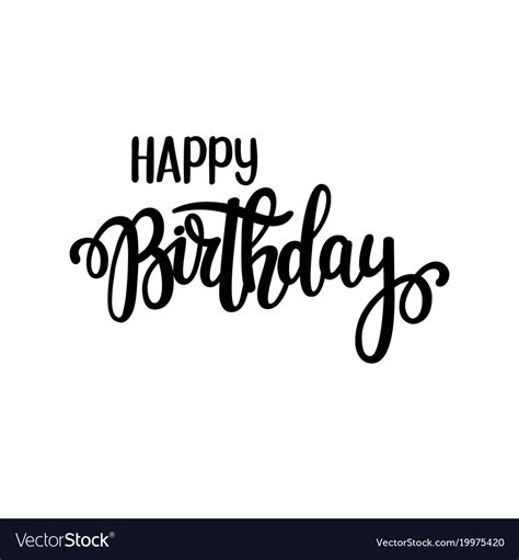 Happy Birthday Lettering Design Posters Royalty Free Vector