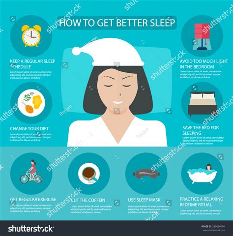 sleep time infographics with icons set vector illustration infographic how to get better sleep