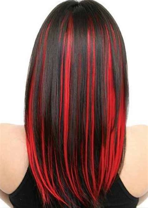 The Love Of Black Hair And Red Highlights Musely