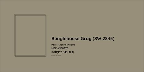 Sherwin Williams Bunglehouse Gray SW 2845 Paint Color Codes Similar
