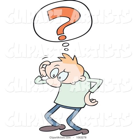 Confused Toon Guy Scratching His Head Clipart By Gnurf Pasoderholm