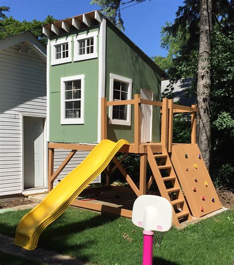 10x10 Secret Loft Clubhouse Plan For Kids Pauls Playhouses