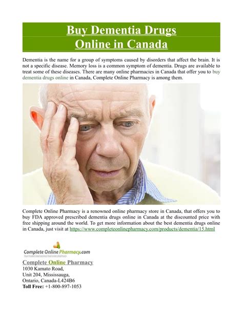 Ppt Buy Dementia Drugs Online In Canada Powerpoint Presentation Free