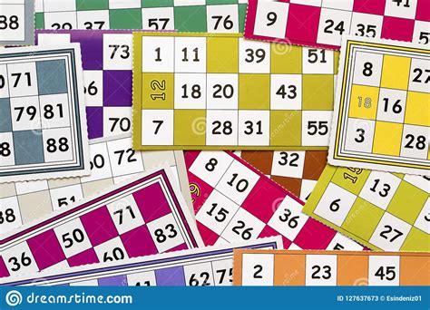 Colorful Bingo Game Cards Stock Image Image Of Game 127637673