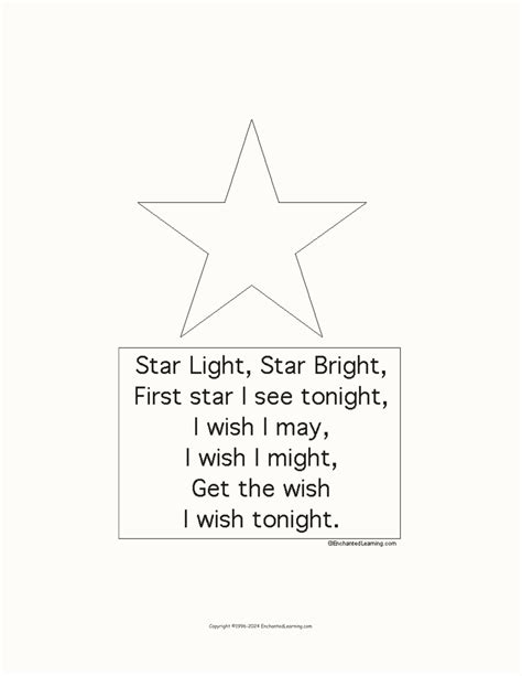 Star Light Star Bright Template Enchanted Learning