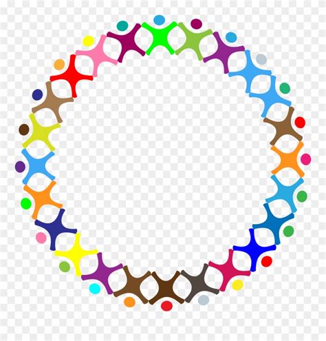 Clip Art Library Stock Abstract Circle Prismatic Big People In A