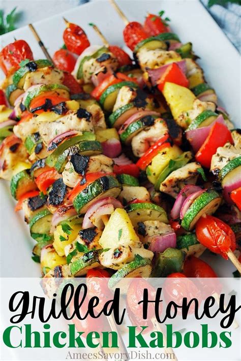 This Easy And Flavorful Recipe For Grilled Honey Chicken Kabobs Is The