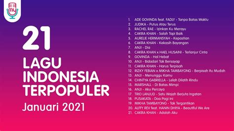 Jika ada sebuah lagu yang baru dirilis dan akhirnya menjadi trending. 21 LAGU INDONESIA TERPOPULER JANUARI 2021 #MyPlaylist ...
