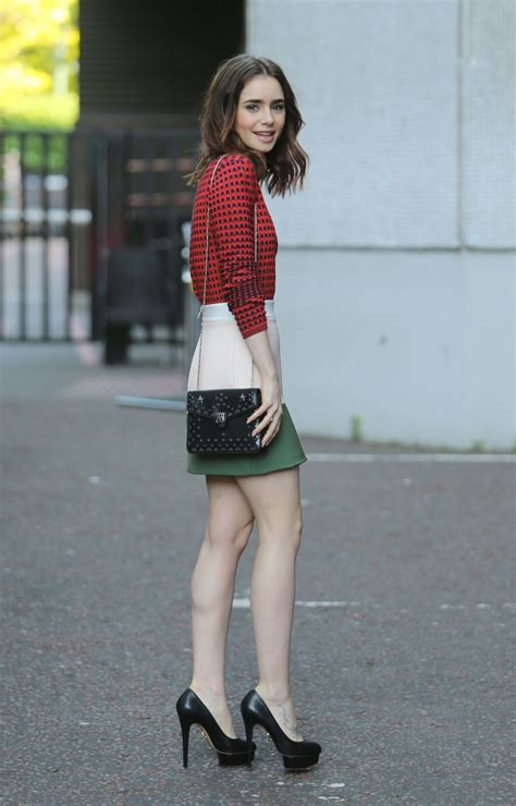 Lily Collins Style And Fashion Inspirations Outside Itv Studios In