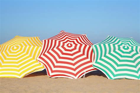 Colorful Umbrellas On Beach Photograph By Leila Mendez Pixels
