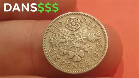 Uk 1955 Six Pence Coin Worth Queen Elizabeth Ii Youtube