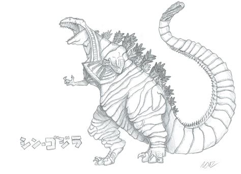 Search through 623,989 free printable colorings at getcolorings. I made a sketch of Shin Gojira! : GODZILLA