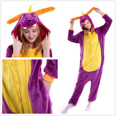 Unisex Adults New Spyro Dragon Onesie Cute Pajamas Anime Cosplay Pyjamas