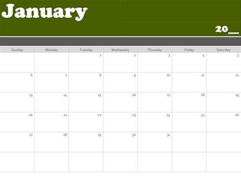 Printing Calendar From Office 365 Excel Calendar Template Blank